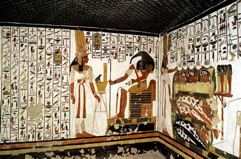 Wall paintings, tomb of Queen Nefertari - Stock Image E905/0401 ...