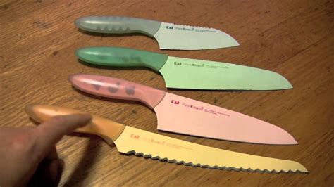 Pure Komachi Knife 4 color set - Kershaw chef blades - YouTube