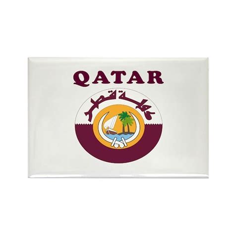 Qatar Coat Of Arms Designs Rectangle Magnet by Majortees - CafePress