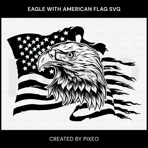 Eagle With American Flag SVG – MasterBundles