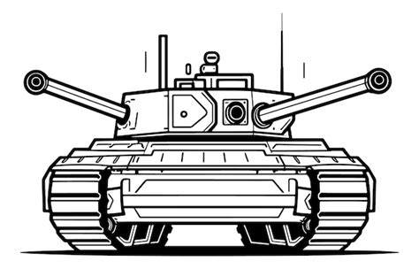 A black and white drawing of a tank | Premium AI-generated vector