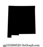110 Map Of The Us State Of New Mexico Clip Art | Royalty Free - GoGraph