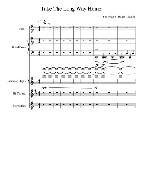 Take The Long Way Home sheet music for Piano, Clarinet, Organ, Harmonica download free in PDF or ...