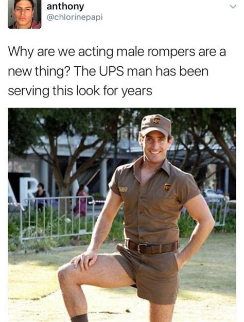 Rompers and UPS men Super Short Shorts, Growing A Mustache, New Helmet, Man Office, Men ...