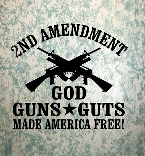 2nd Amendment Decal Sticker for Trucks Cars Windows Boats | Etsy