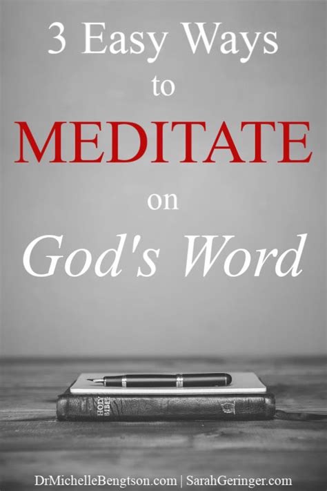 3 Easy Ways to Meditate on God’s Word | Dr. Michelle Bengtson