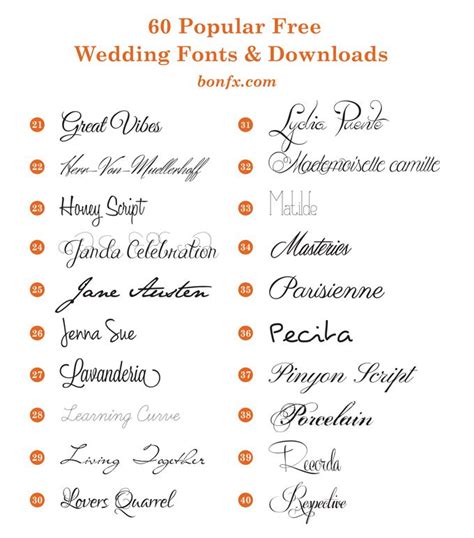 Free elegant fonts for wedding invitations - loptemplate