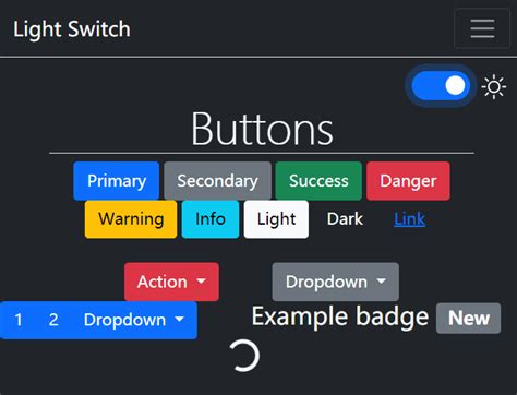 Dark & Light Mode Switcher For Bootstrap 5 | CSS Script