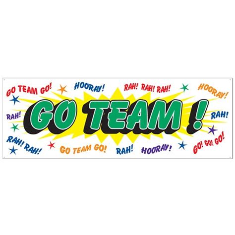 Go Team Sign Banner - PartyCheap