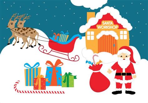 Santas Workshop Vector Background 97494 Vector Art at Vecteezy