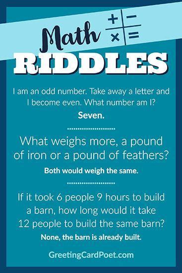 Math Funny Riddles For Adults | Riddle Quiz