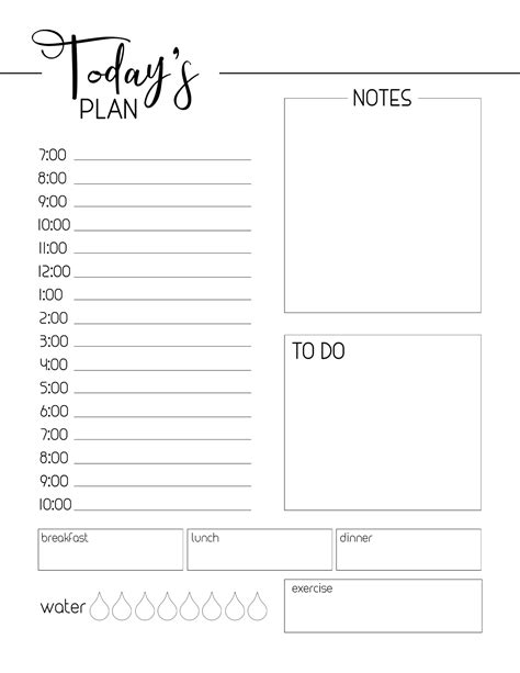 Daily planner pages, Free daily planner, Planner printables free