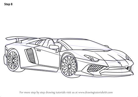 How to Draw Lamborghini Aventador LP750-4 SV Roadster (Sports Cars ...