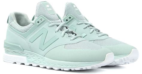 New Balance Synthetic Ms574 Mint Green Trainers for Men | Lyst