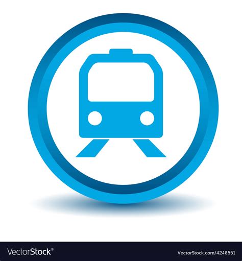 Blue Train icon Royalty Free Vector Image - VectorStock