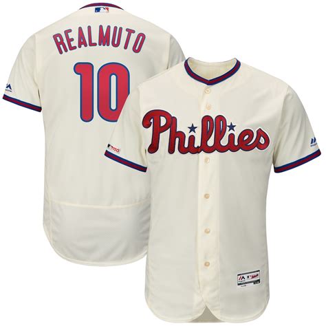 Men's Philadelphia Phillies JT Realmuto Majestic Cream Alternate ...