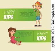 900+ Kids Template Vector Illustration Clip Art | Royalty Free - GoGraph
