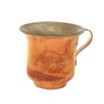 Iranian Hammered Copper Cup Model Mordad - ShopiPersia