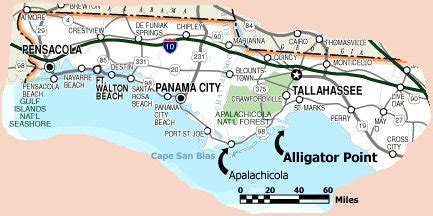 Alligator Point and Map of Florida