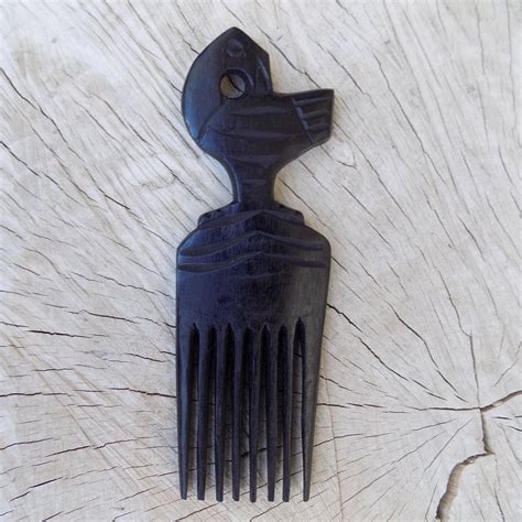 Afro Comb Afro Pick Wooden Comb SANKOFA combAfrican Wooden | Etsy