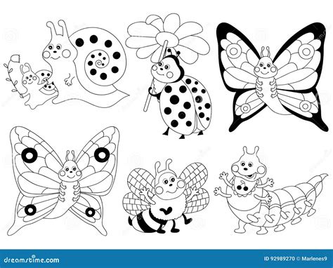 Vector Cartoon Insects Set, Insects Clipart Stock Vector - Illustration ...