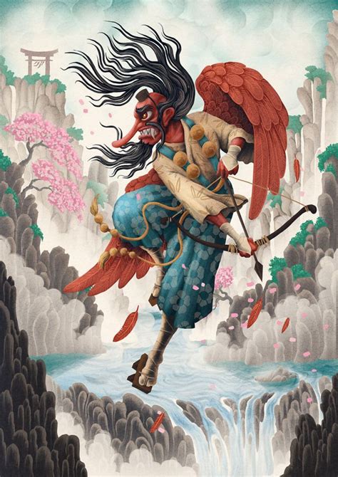 Baba Yaga, Tengu & Manticore by MUTI | Japanese art, Japan art, Samurai art