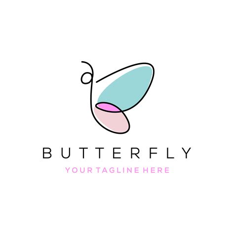 letter B Colorful butterfly line art logo. Overlay transparent sheets style. by linimasa | Craft ...