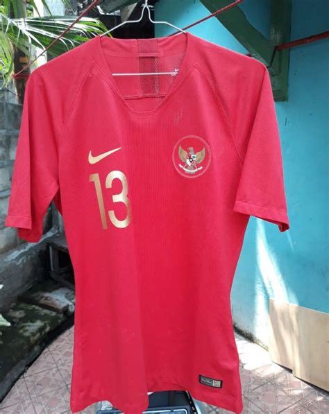 Jersey Timnas Indonesia Original Player Issue, Olah Raga, Baju Olahraga ...