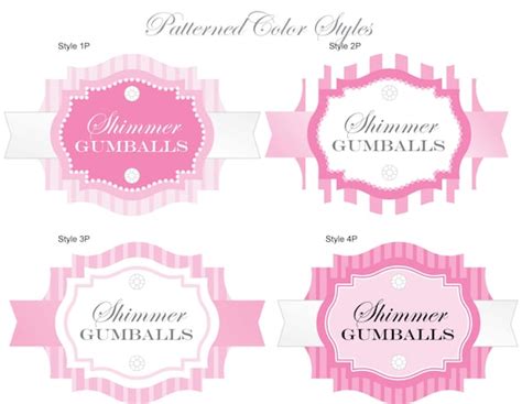 Items similar to LIGHT PINK Labels for a Beautiful Candy Buffet on Etsy