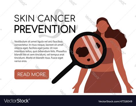 Melanoma and skin cancer prevention Royalty Free Vector