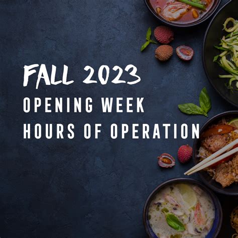 Fall 2023 Opening Week Hours of Operation | Vanderbilt Campus Dining | Vanderbilt University