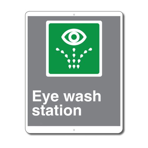 EYE WASH STATION SIGN 8X12 SINTRA MATERIAL | Bolts Plus Inc.