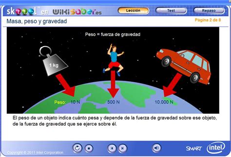 Masa, peso y gravedad | Recurso educativo 48962 - Tiching