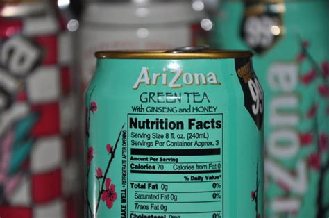 Arizona Green Tea Nutrition Facts!