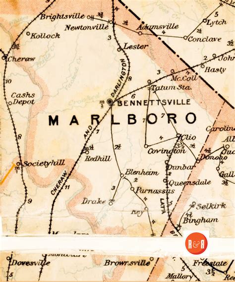 MARLBORO COUNTY POST OFFICES - 1896 - Marlboro County