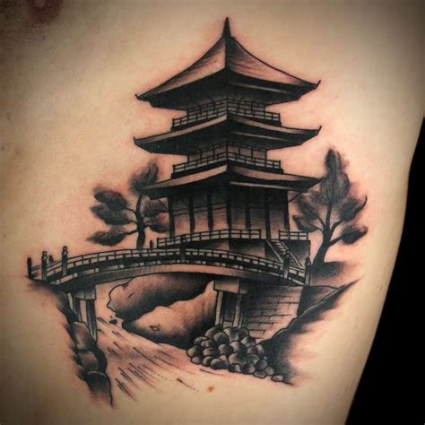 Japanese Temple Tattoo by Kyle MacKenzie | Tatuagem templo, Tatuagem de templo japonês ...