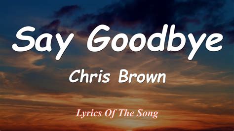 Say Goodbye Chris Brown