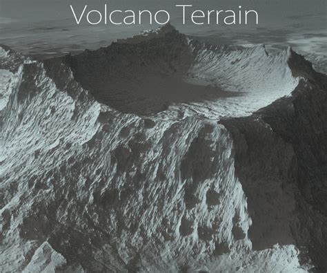 ArtStation - Terrain - 3 Volcano Height maps / Models | Resources