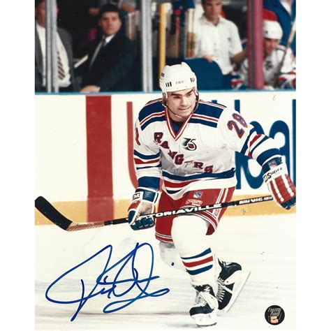 Tie Domi Autographed New York Rangers 8X10 Photo - NHL Auctions