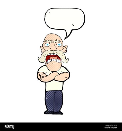 cartoon angry man with speech bubble Stock Vector Image & Art - Alamy