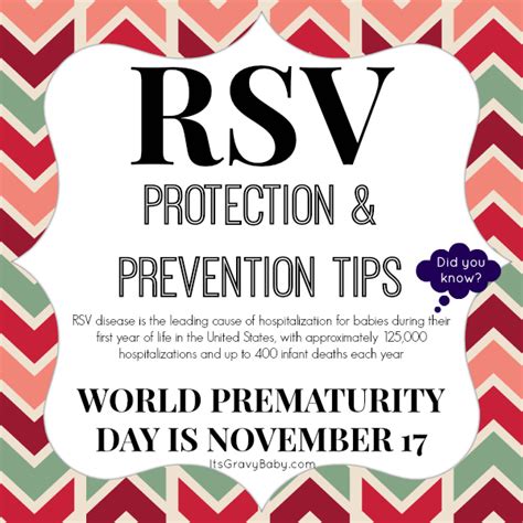 RSV Protection & Prevention Tips - #RSVAwareness - It's Gravy, Baby!