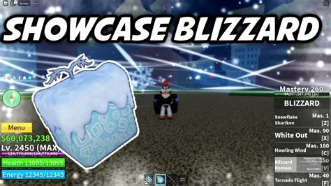 Blizzard Fruit Showcase | Blox Fruits Roblox | - YouTube