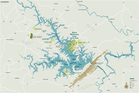 Smith Mountain Lake History Map | Dolmarva Design Maps