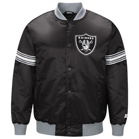 Starter Oakland Raiders Nfl Varsity Jacket in Black for Men - Lyst