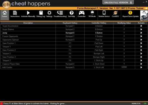 Forza Motorsport 7 Trainer +7 v1.107.1807.2 (Cheat Happens) - download ...