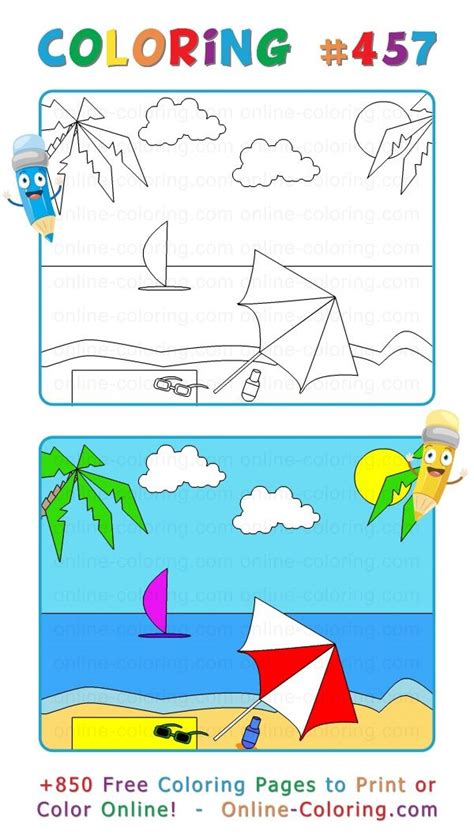 Beach Coloring Pages, Garden Coloring Pages, School Coloring Pages ...