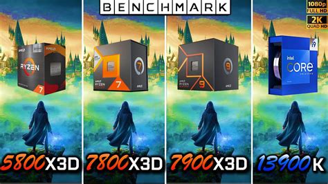 Ryzen 7 5800x3d vs 7 7800x3d vs 9 7900x3d vs Intel i9 13900K / Test / 1080p - 1440p / RTX 4090 ...