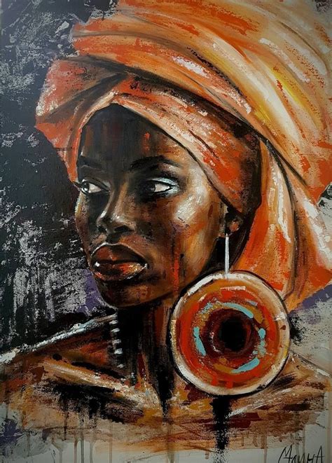 Original Women Painting by Alina Manukyan | Fine Art Art on Canvas | African Woman Saatchi ...