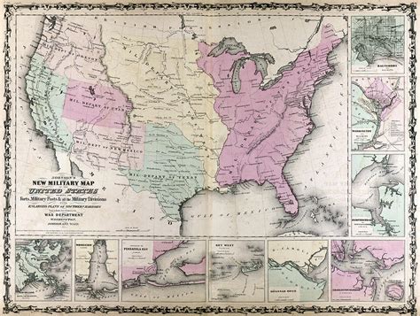 Military United States Map 1862 Photograph by Daniel Hagerman