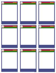 Baseball Card Templates - Free, blank, printable, customize